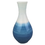 VASO DE CERAMICA AZUL E BRANCO