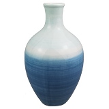 VASO DE CERAMICA AZUL E BRANCO