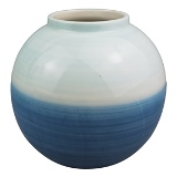 VASO DE CERAMICA AZUL E BRANCO