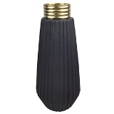 VASO DE CERAMICA PRETO E DOURADO