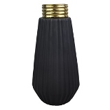 VASO DE CERAMICA PRETO E DOURADO