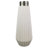 VASO DE CERAMICA BRANCO E PRATEADO