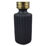 VASO DE CERAMICA PRETO E DOURADO