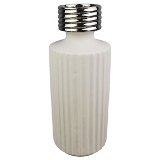 VASO DE CERAMICA BRANCO E PRATEADO