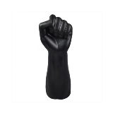 MAO DECORATIVA DE VIDRO PRETO OPACO