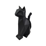 GATO DECORATIVO GEOMETRICO PRETO OPACO
