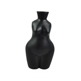 PEÇA DECORATIVA DE CERAMICA NO FORMATO DE CORPO PRETO FOSCO
