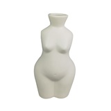 PEÇA DECORATIVA DE CERAMICA NO FORMATO DE CORPO BRANCO FOSCO