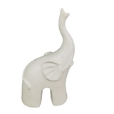 ELEFANTE DECORATIVO DE CERAMICA BRANCO FOSCO