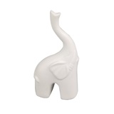 ELEFANTE DECORATIVO DE CERAMICA BRANCO FOSCO