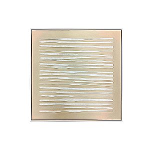 QUADRO DECORATIVO EM MDF MARROM COM DETALHE BRANCO