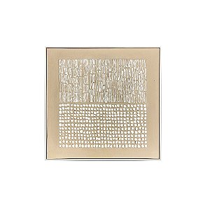 QUADRO DECORATIVO EM MDF MARROM COM DETALHE BRANCO