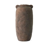 VASO DE CERAMICA COM SUPERFICIE IRREGULAR MARROM