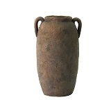 VASO DE CERAMICA COM SUPERFICIE IRREGULAR MARROM