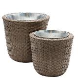CONJUNTO DE VASOS DE FIBRA SINTETICA 2 PCS