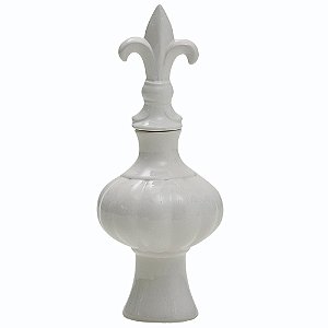 PECA DECORATIVA DE CERAMICA BRANCO
