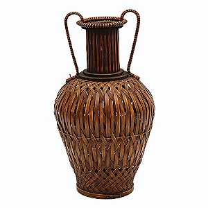 VASO DE BAMBU COM MADEIRA