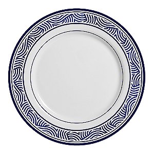 CJ PRATOS RASOS ARCADIA BRANCO E AZUL 6PCS