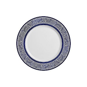 CJ PRATOS DE SOBREMESA ARCADIA BRANCO E AZUL 6PCS
