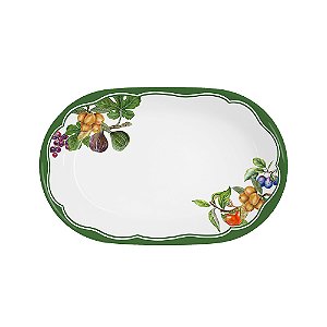 TRAVESSA OVAL LE FIGUE BRANCO E VERDE