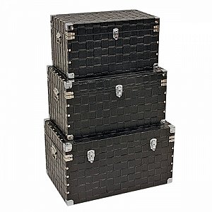 CJ DE BAUS DE COURO 3 PCS