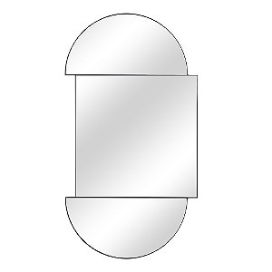 ESPELHO COM MOLDURA EM METAL OVAL ACABAMENTO LISO COR PRATEADO 65CM X 2CM X 121C
