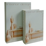 CJ DE LIVROS CAIXA EM MADEIRA INTERIOR DESIGN