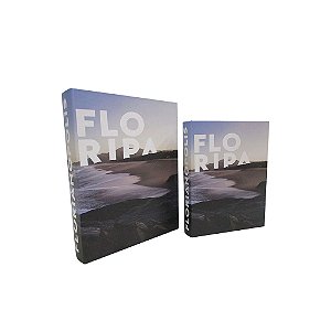 CJ DE LIVROS CAIXA FLORIPA BRANCO E AZUL 2PCS