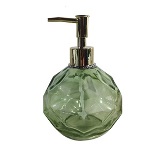 PORTA SABONETE LIQUIDO DE VIDRO VERDE