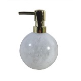 PORTA SABONETE LIQUIDO DE VIDRO BRANCO