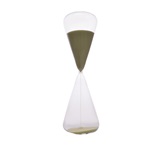 AMPULHETA TRANSPARENTE COM AREIA BEGE