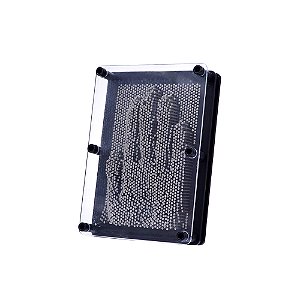 PECA DECORATIVA EM METAL E ACRILICO PRETO E TRANSPARENTE
