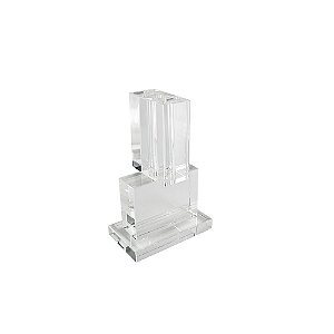 VASO DECORATIVO EM CRISTAL TRANSPARENTE