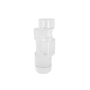 VASO DECORATIVO EM CRISTAL TRANSPARENTE