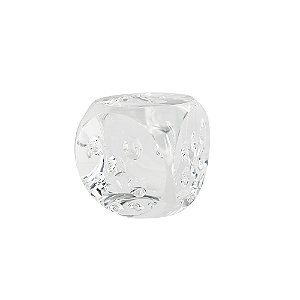 DADO DECORATIVO EM CRISTAL TRANSPARENTE