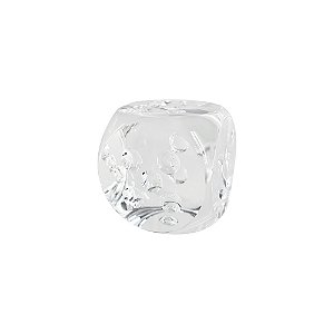 DADO DECORATIVO EM CRISTAL TRANSPARENTE