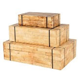 CJ DE CAIXA DECORATIVA - 3 PCS - 5X15/8X25/9X30 CM