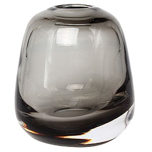 VASO DECORATIVO EM VIDRO - FUME - 3.5X5.6X11.10CM