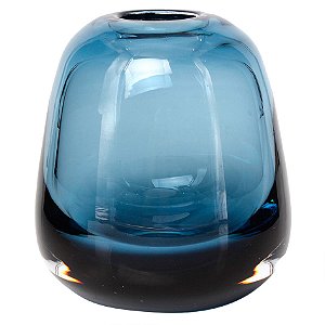VASO DECORATIVO EM VIDRO - AZUL - 3.5X5.6X11.10CM