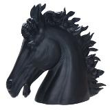 CAVALO DECORATIVO DE RESINA PRETO