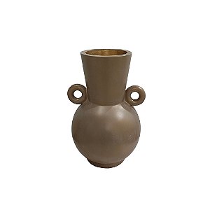 VASO DE FIBRA DE VIDRO BEGE