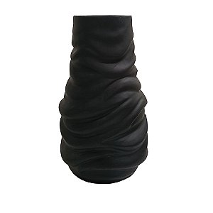 VASO DE FIBRA DE VIDRO PRETO