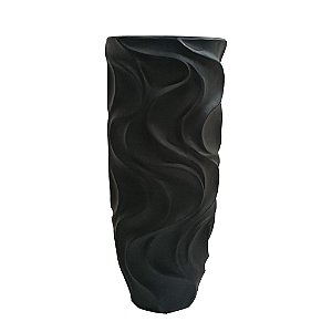 VASO DE FIBRA DE VIDRO PRETO