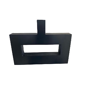 VASO DE FIBRA DE VIDRO PRETO