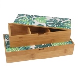 CJ. DE CAIXAS DE BAMBU MARROM - 2 PCS