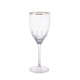 CONJ DE TACAS TRANSPARENTE COM BORDA DOURADA - 6 PCS