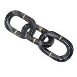 PECA DECORATIVA EM PEDRA - CORENTE - PRETO - 33.02X10X2.5CM