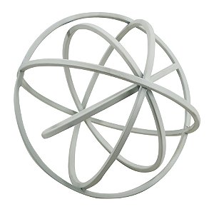 PECA DECORATIVA EM METAL BRANCA