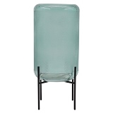 CACHEPOT EM VIDRO VERDE COM BASE EM METAL