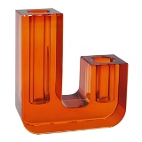 VASO DECORATIVO EM CRISTAL LARANJA